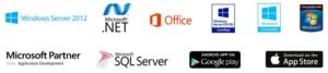Logo Zusammenstellung (Microsoft, Apple, Google) gross