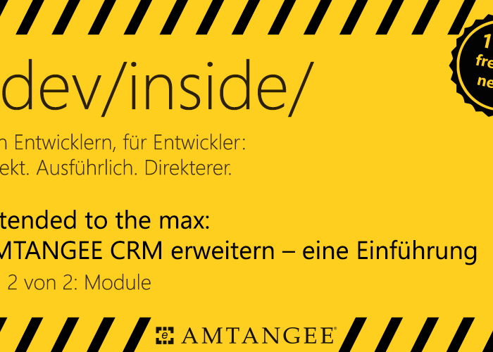 Extended to the max: AMTANGEE CRM erweitern - eine Einführung (Teil 2: Module)
