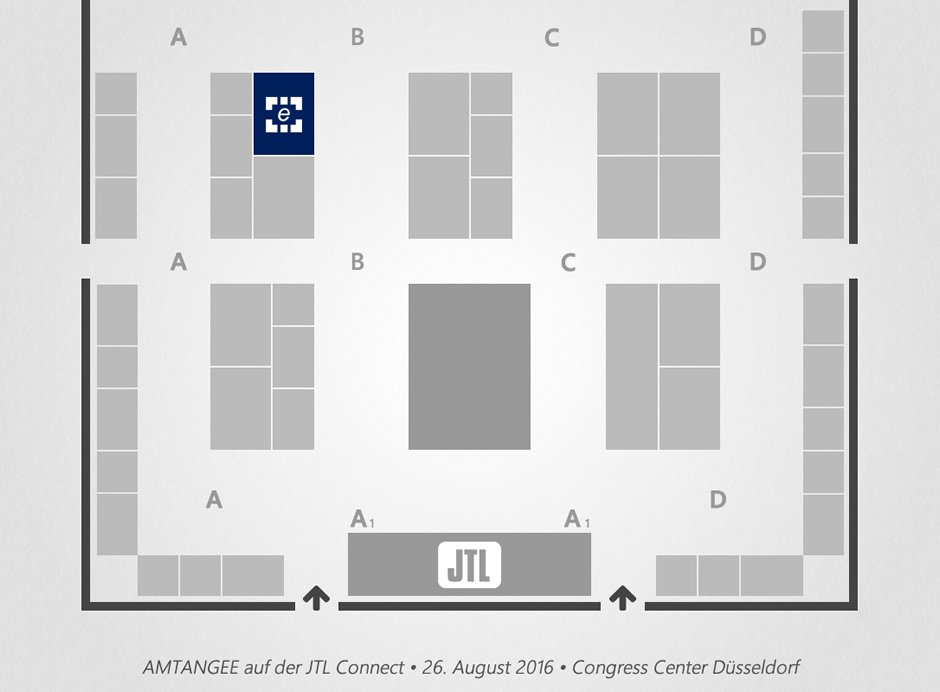 JTL Connect 2016 (26.8.2016) - Saalplan mit AMTANGEE Stand