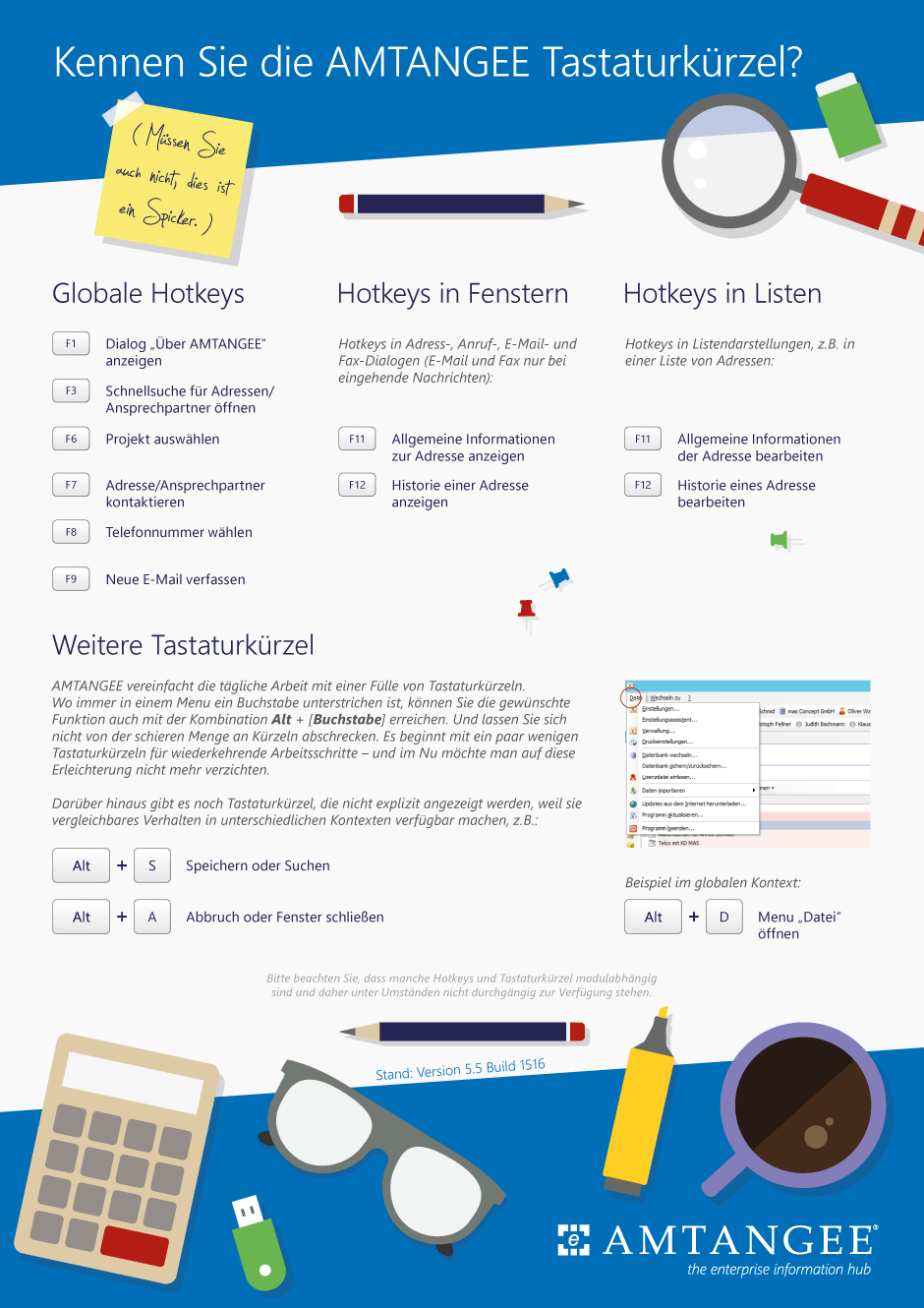 AMTANGEE Tastaturkürzel (PDF-Preview)