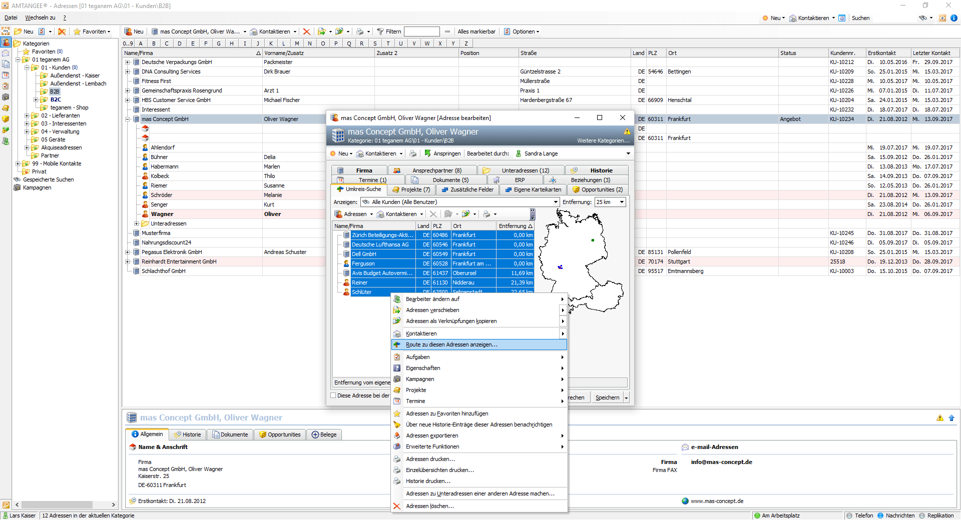 CRM Toolbox Umkreissuche