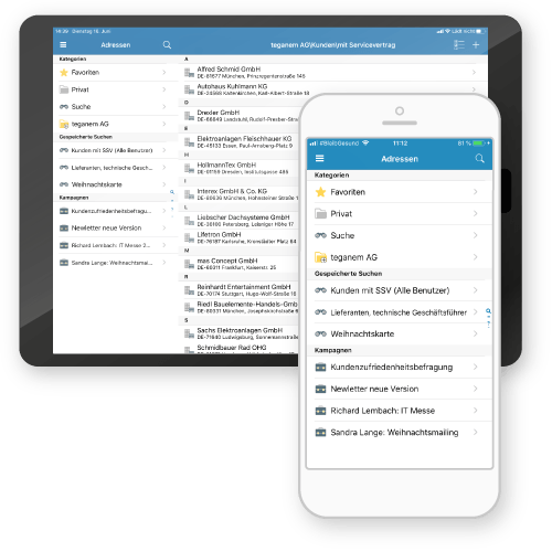 AMTANGEE Mobile - Tablet und Telefon