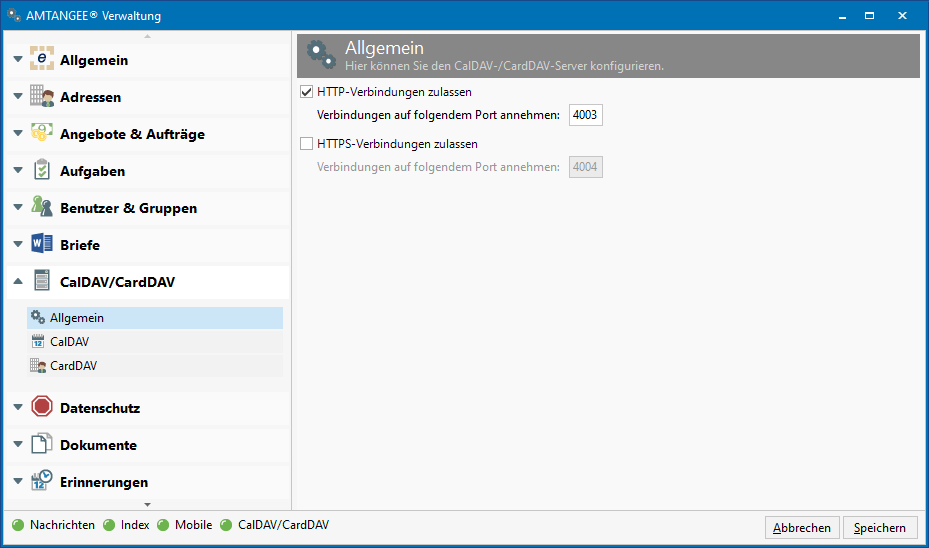 CalCardDAV Server Installation AMTANGEE