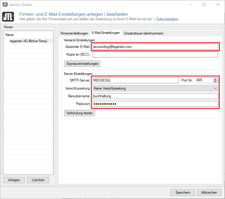 JTL Wawi - E-Mail-Versand über AMTANGEE