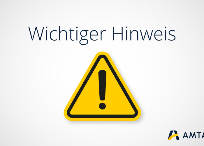 AMTANGEE Partner Blog - Wichtiger Hinweis