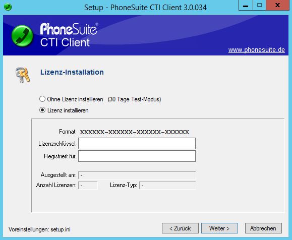 CTI über TAPI mit PhoneSuite 08