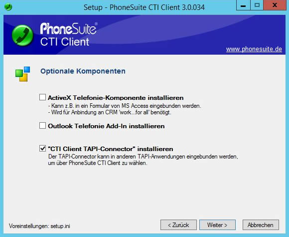 CTI über TAPI mit PhoneSuite 09