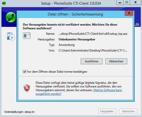 CTI über TAPI mit PhoneSuite 12