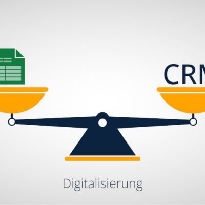 Grafik: Digitalisierung mit Excel vs CRM-Software