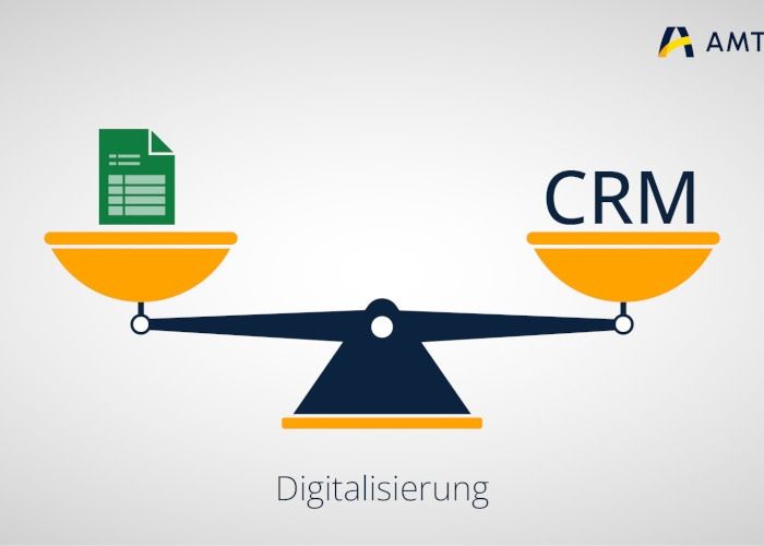 Grafik: Digitalisierung mit Excel vs CRM-Software