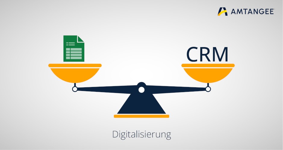 Grafik: Digitalisierung mit Excel vs CRM-Software