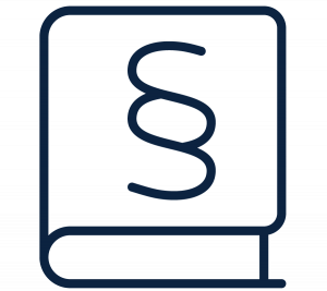 800_buch-pargraf-icon Grafik Icon: Regel, Buch mit Paragraf, blau