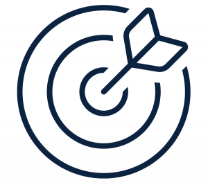 800_dartscheibe-icon Grafik Icon: Zielgerichtet, Marketing, blau