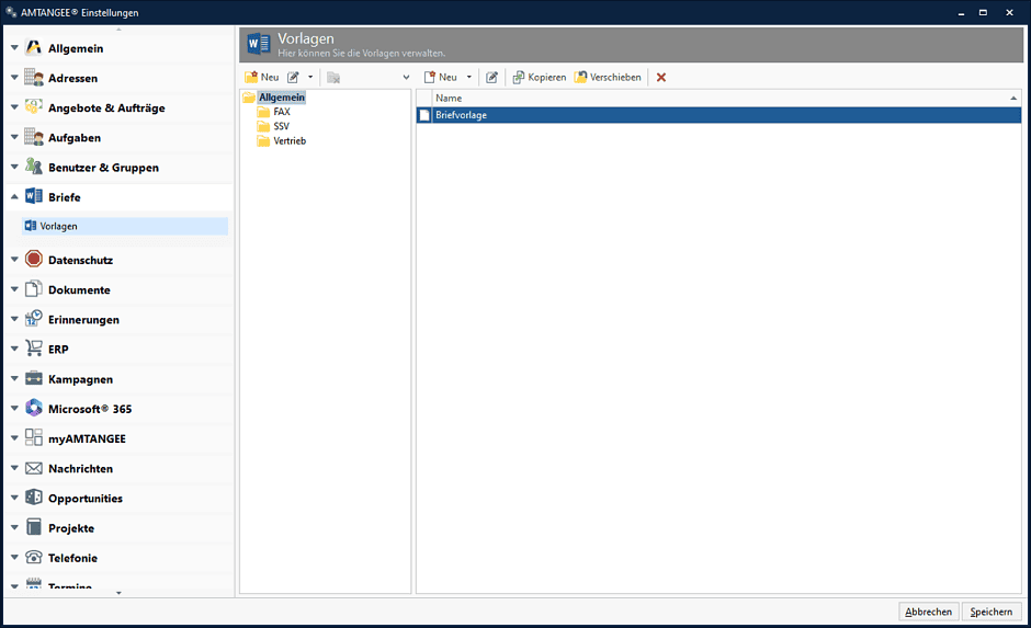 Vorlagen In AMTANGEE AMTANGEE GmbH